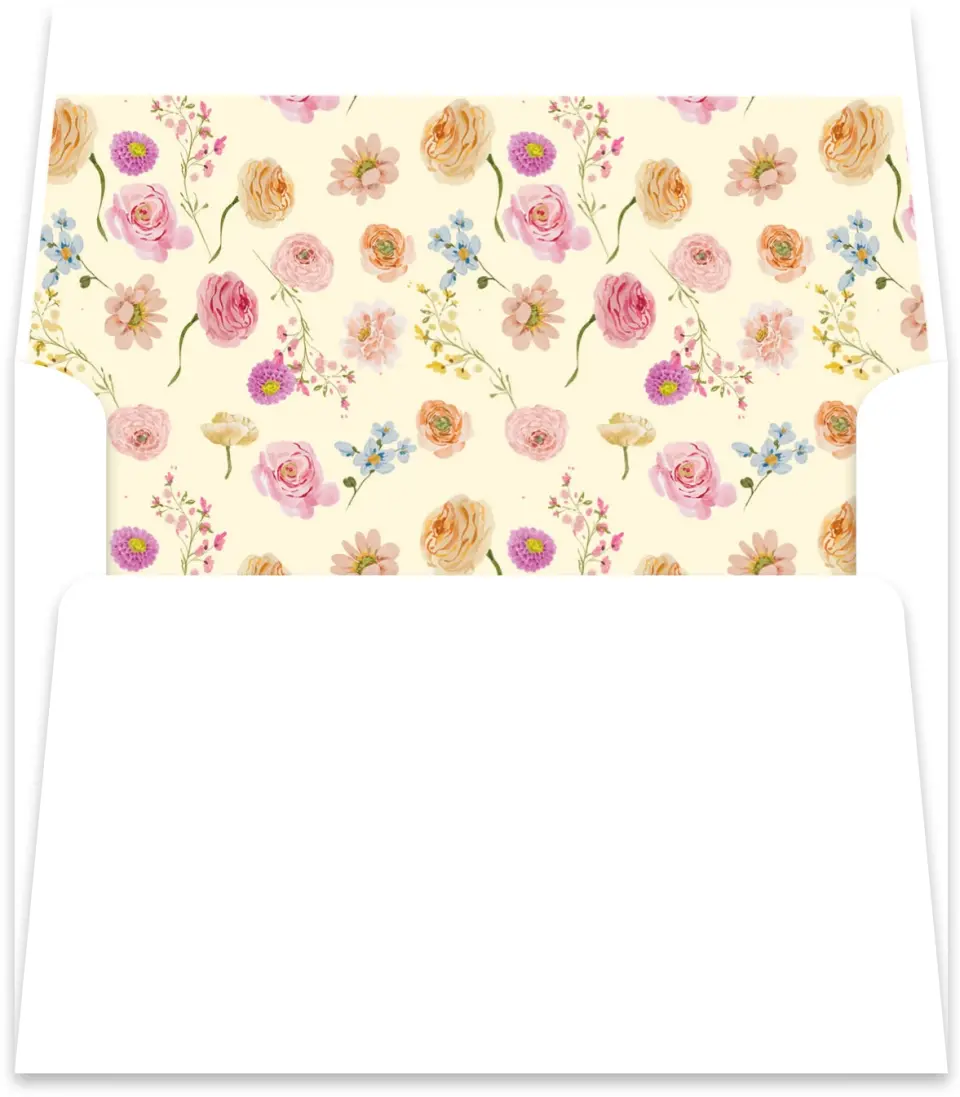 This is a  5½" x 5.9251" Envelope Liners (ELR) called The Florence printed in full color