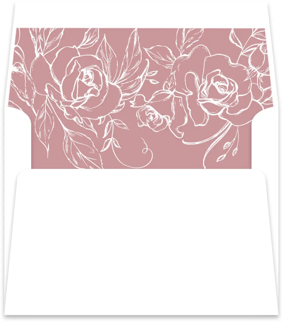 This is a  5½" x 5.9251" Envelope Liners (ELR) called Blushing Rose printed in full color