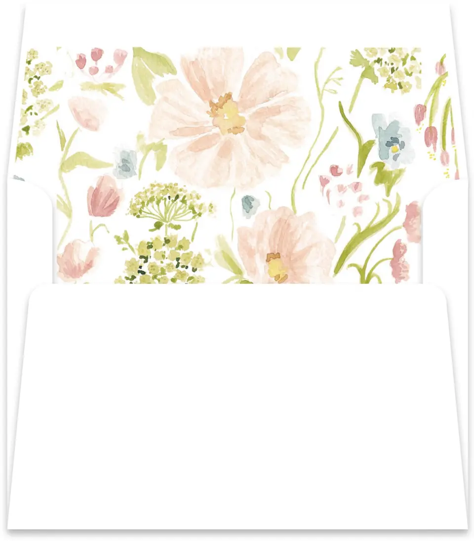 This is a  5½" x 5.9251" Envelope Liners (ELR) called Garden of Vows printed in full color