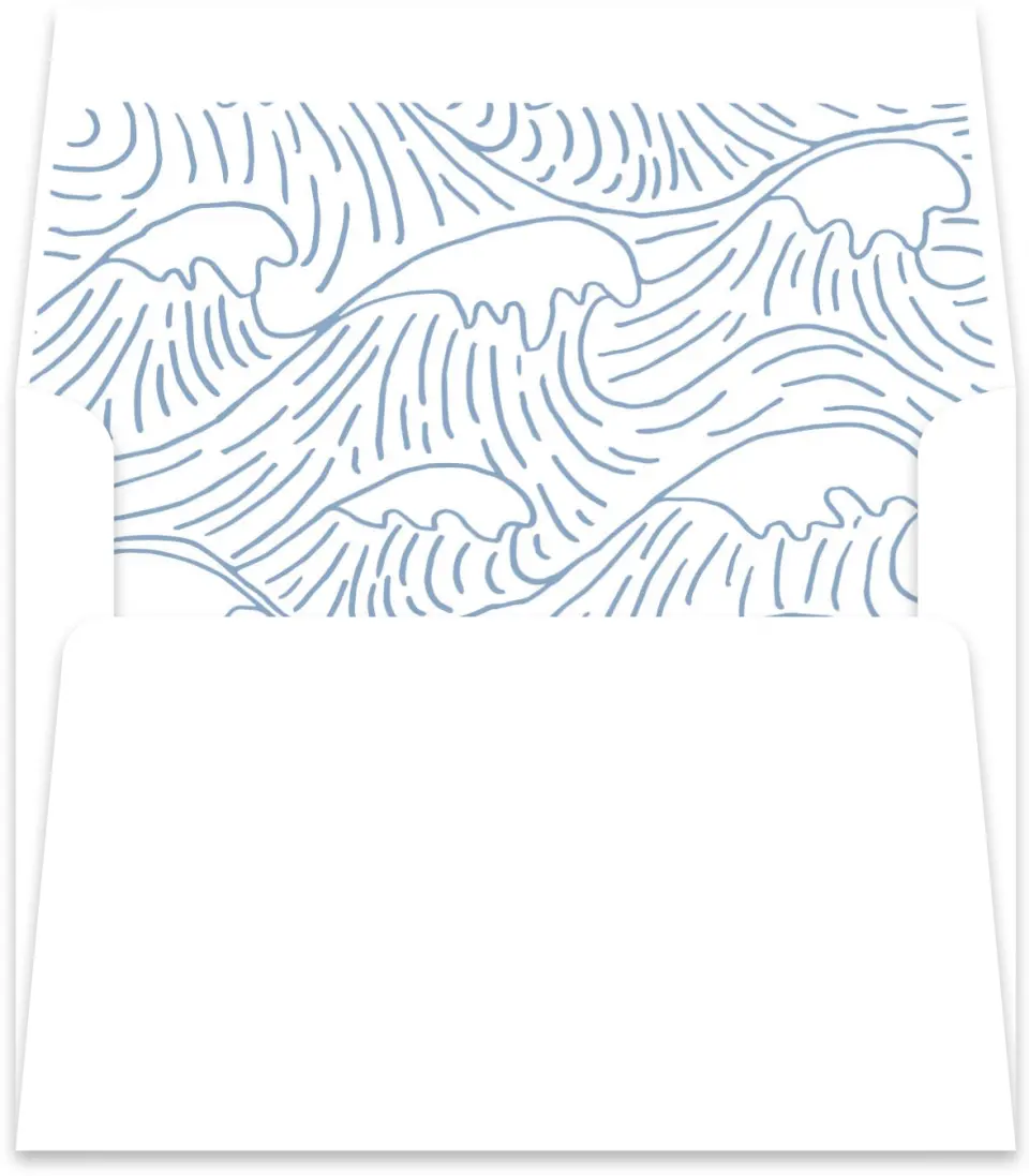 This is a  5½" x 5.9251" Envelope Liners (ELR) called Wave of Love printed in full color
