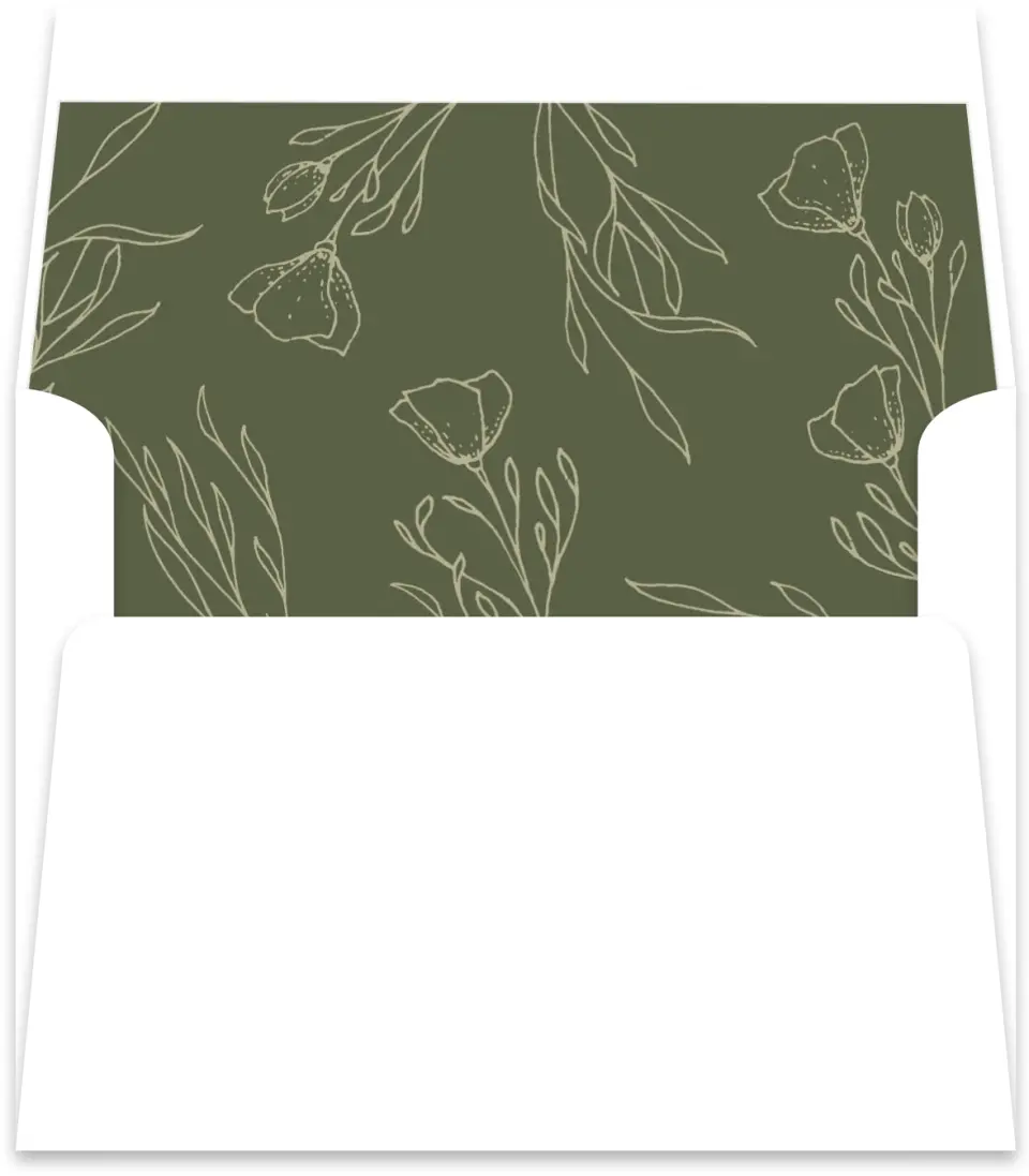 This is a  5½" x 5.9251" Envelope Liners (ELR) called Idyllic Love printed in full color