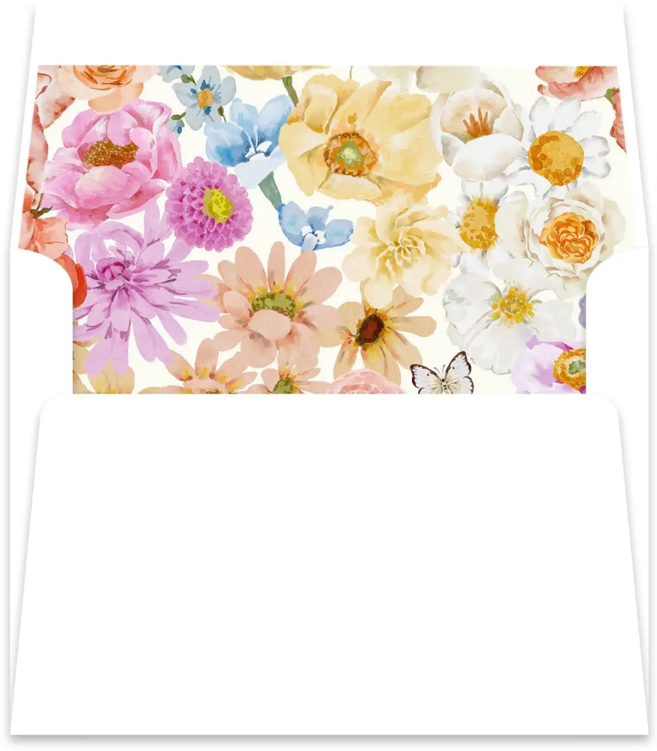 This is a  5½" x 5.9251" Envelope Liners (ELR) called Lovey-Dovey printed in full color