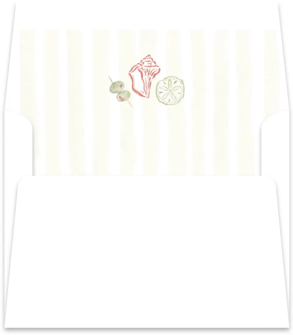 This is a  5½" x 5.9251" Envelope Liners (ELR) called Positano Daydream printed in full color