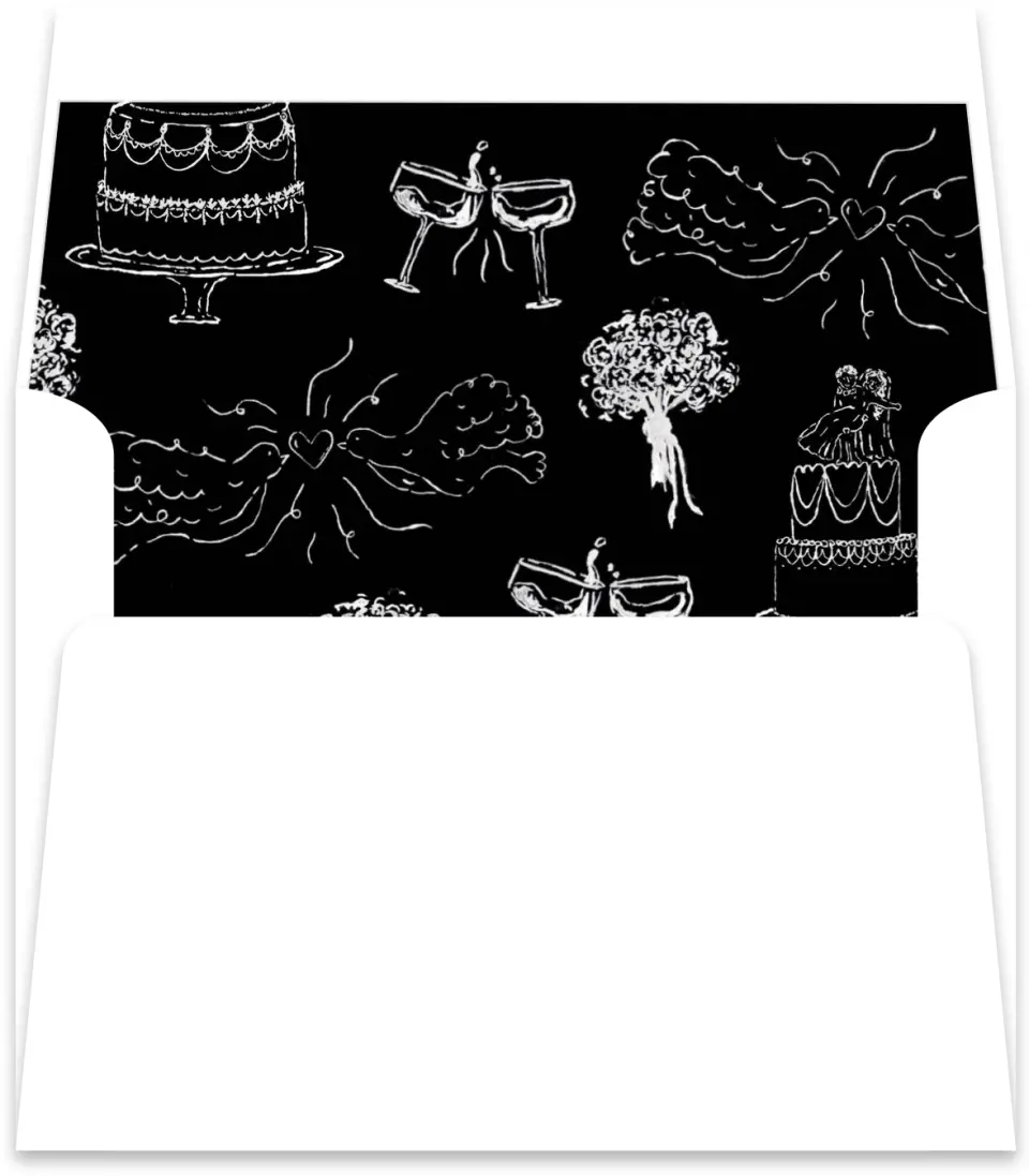 This is a Envelope Liners for 4.375 x 5.75 Card Envelope Liner called Mi Amor printed in full color