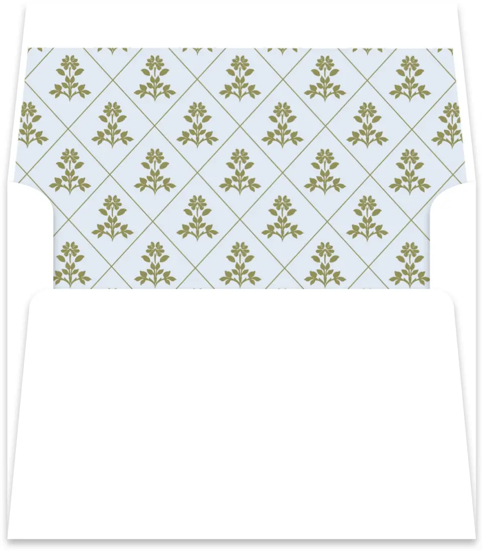 This is a Envelope Liners for 4.375 x 5.75 Card Envelope Liner called Signature Vows printed in full color