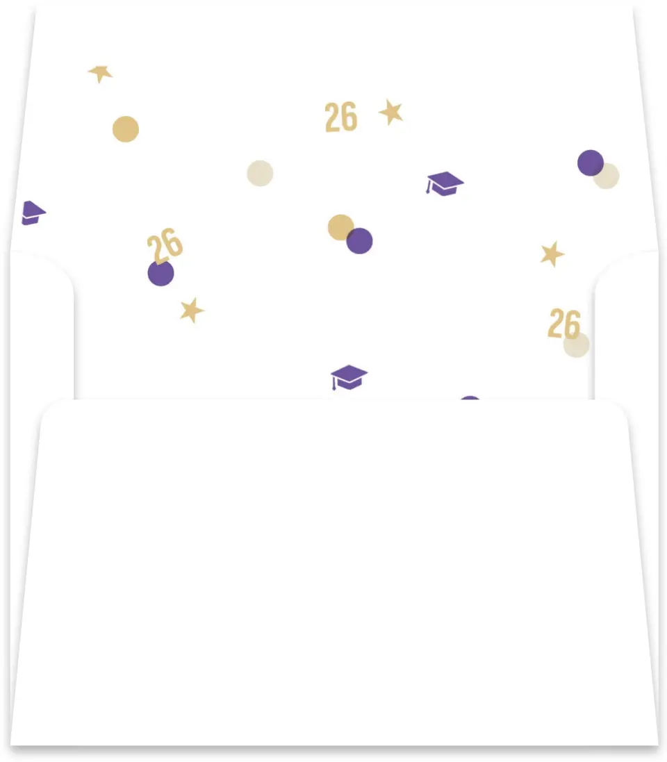This is a  5½" x 5.9251" Envelope Liners (ELR) called Confetti Toss printed in full color