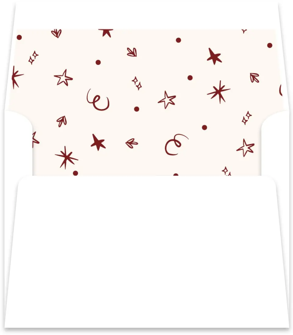 This is a  5½" x 5.9251" Envelope Liners (ELR) called Celebratory Confetti printed in full color