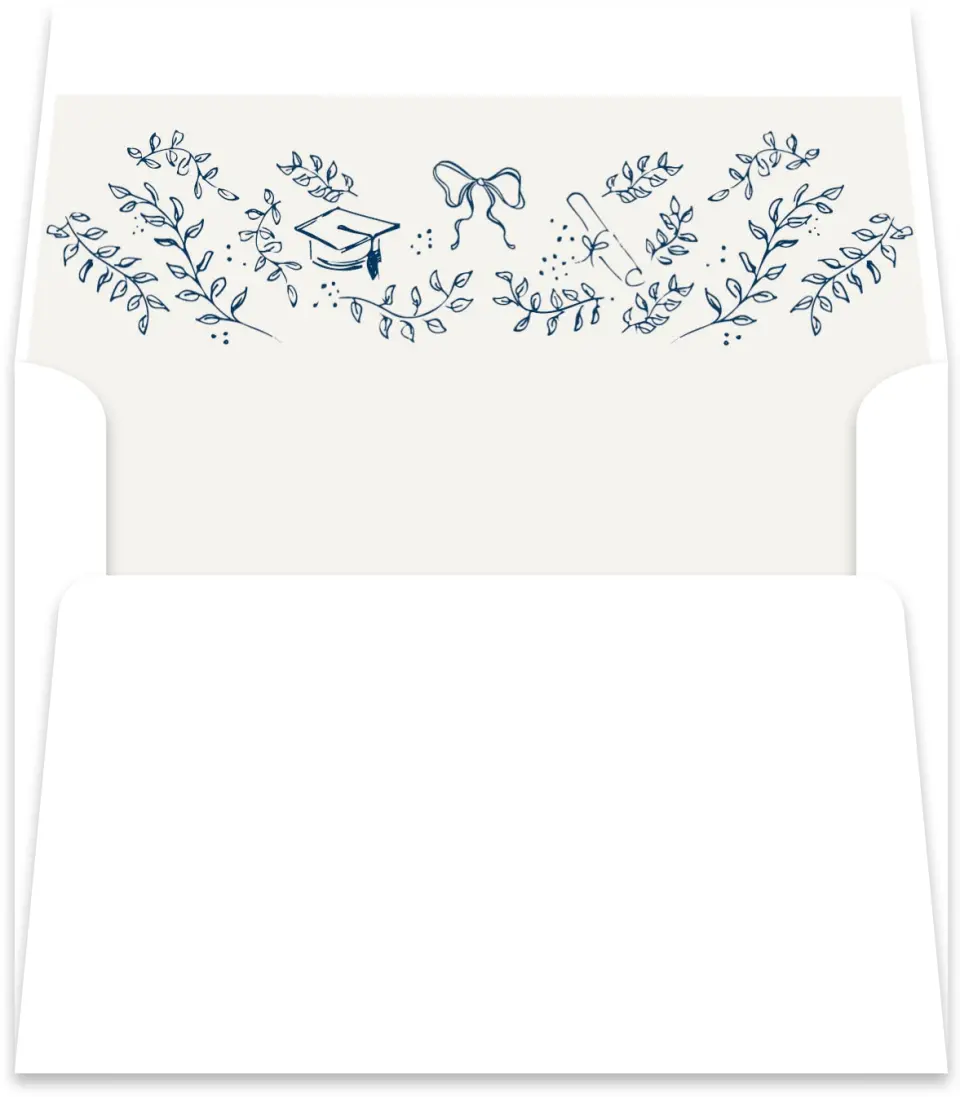 This is a  5½" x 5.9251" Envelope Liners (ELR) called Whimsical Grad printed in full color