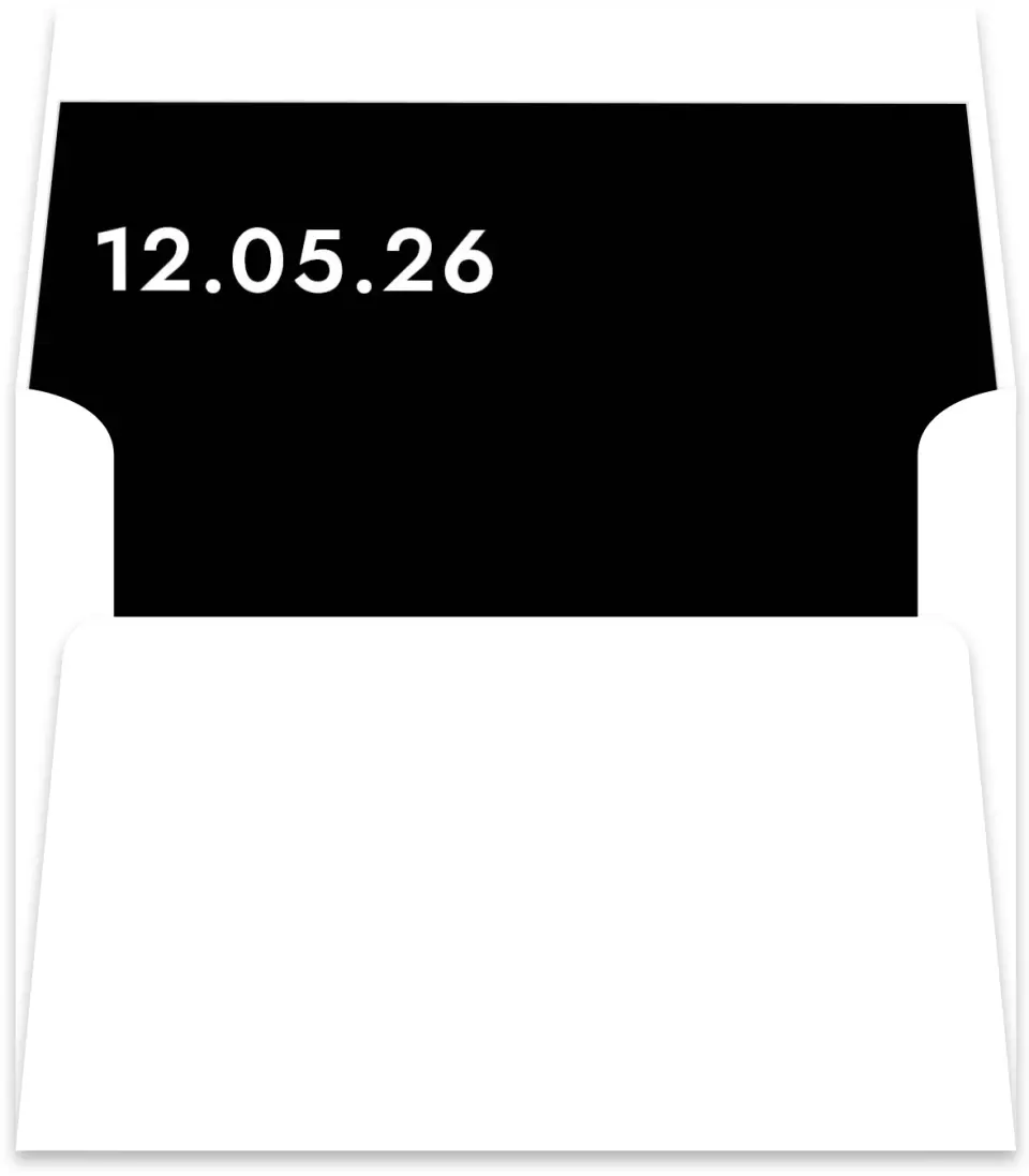 This is a  5½" x 5.9251" Envelope Liners (ELR) called Snowy Kisses printed in full color