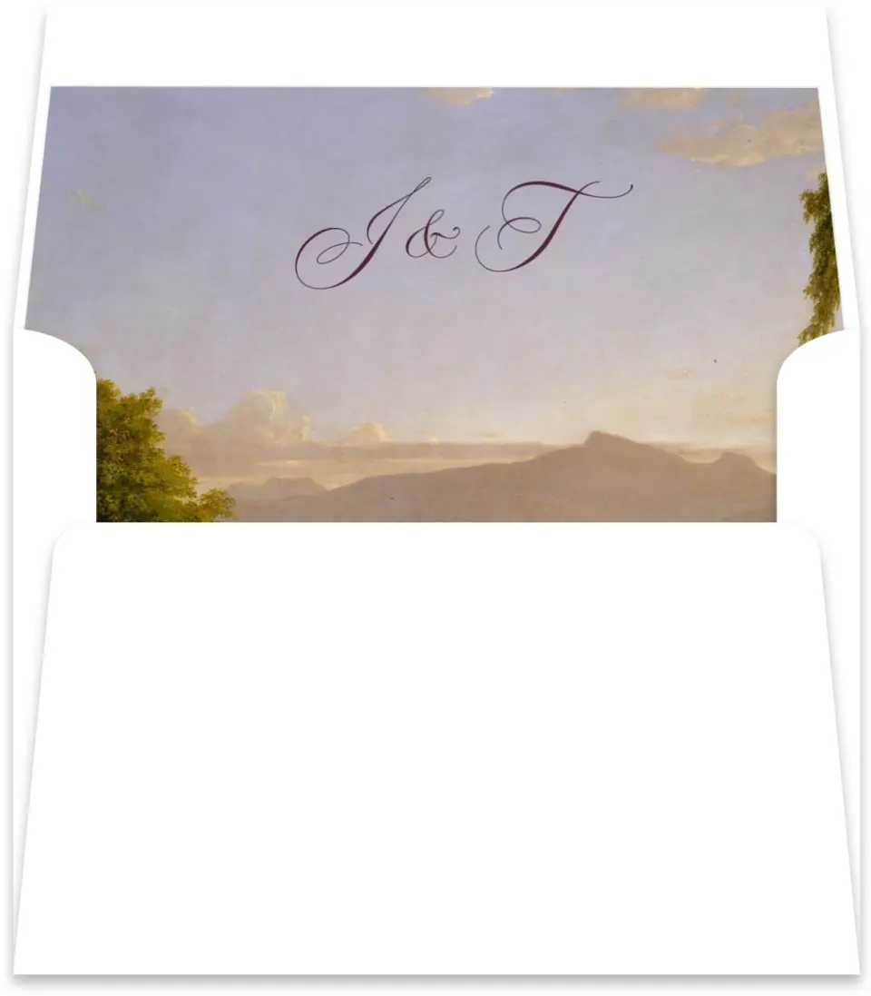 This is a  5½" x 5.9251" Envelope Liners (ELR) called Elegance & Grace printed in full color
