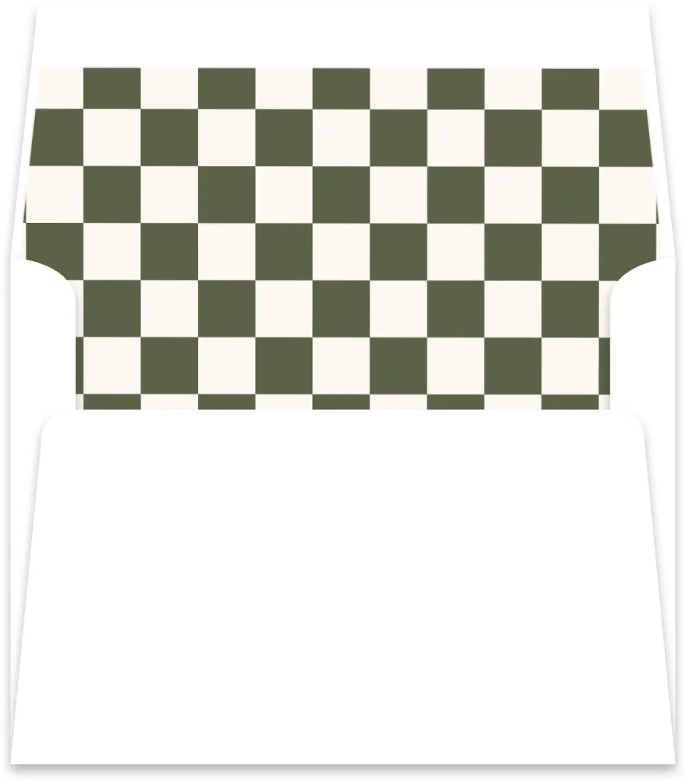 This is a  5½" x 5.9251" Envelope Liners (ELR) called Checked Grad printed in full color