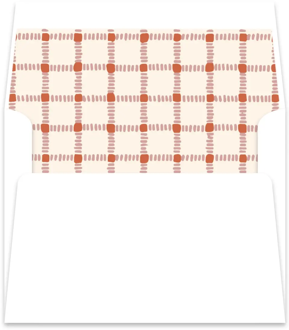 This is a  5½" x 5.9251" Envelope Liners (ELR) called Stitched Grad printed in full color