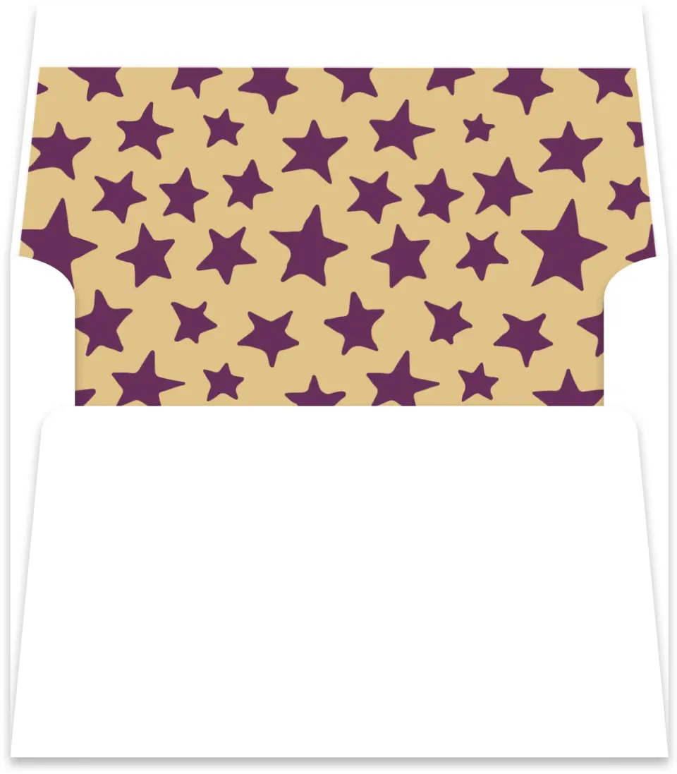 This is a  5½" x 5.9251" Envelope Liners (ELR) called Galaxy Grad printed in full color