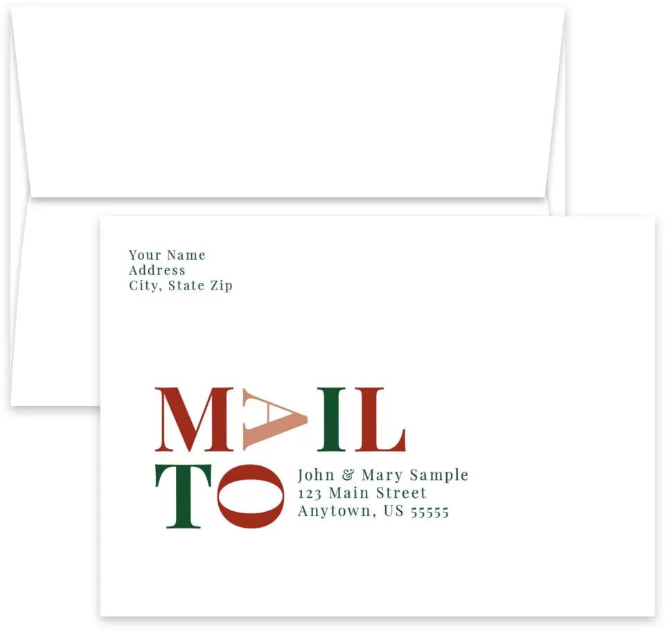 Envelopes for Christmas Cards