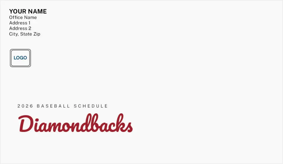 This is a 4.5 x 7.75 Envelope Mailer called Diamondbacks printed in full color