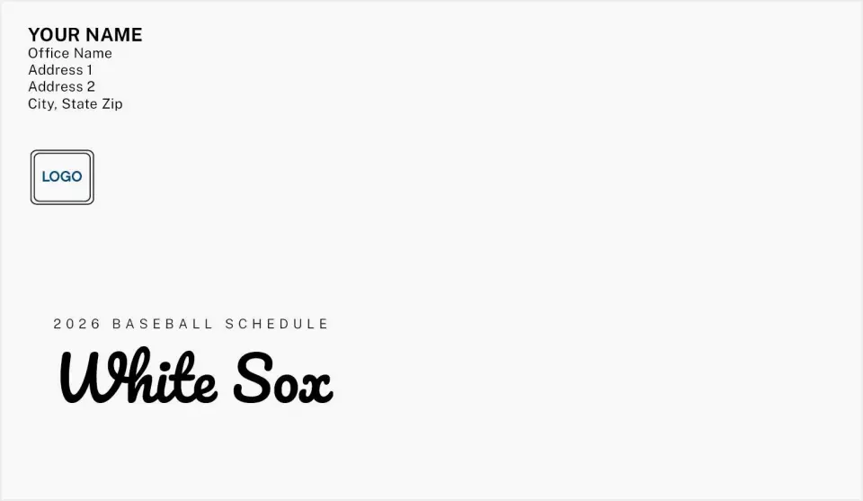 This is a 4.5 x 7.75 Envelope Mailer called White Sox printed in full color