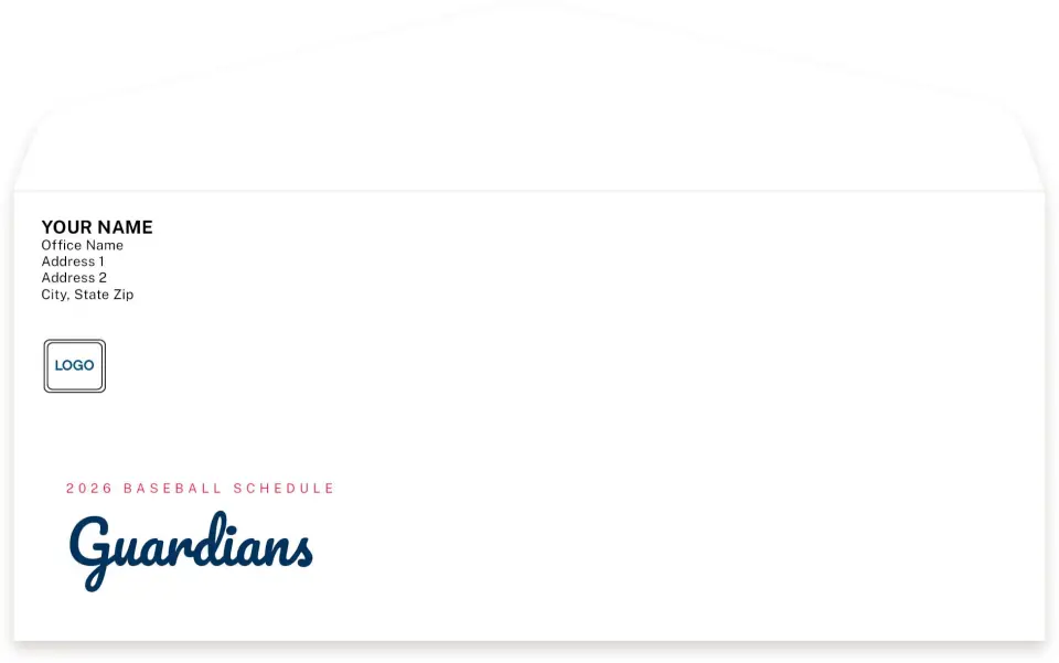 This is a 4.125" x 9½" Baseball Envelope called Guardians printed in full color