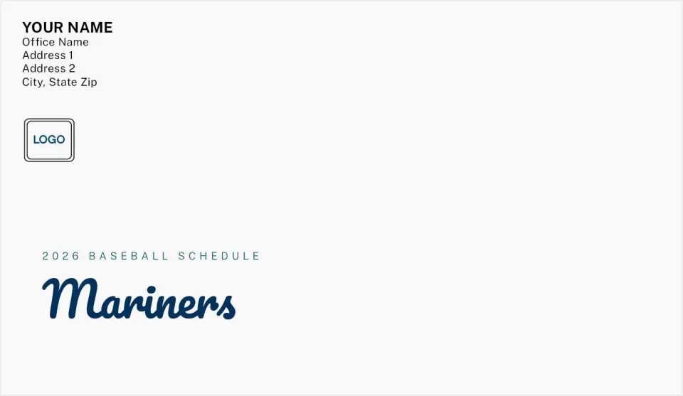 This is a 4.5 x 7.75 Baseball Envelope called Mariners printed in full color