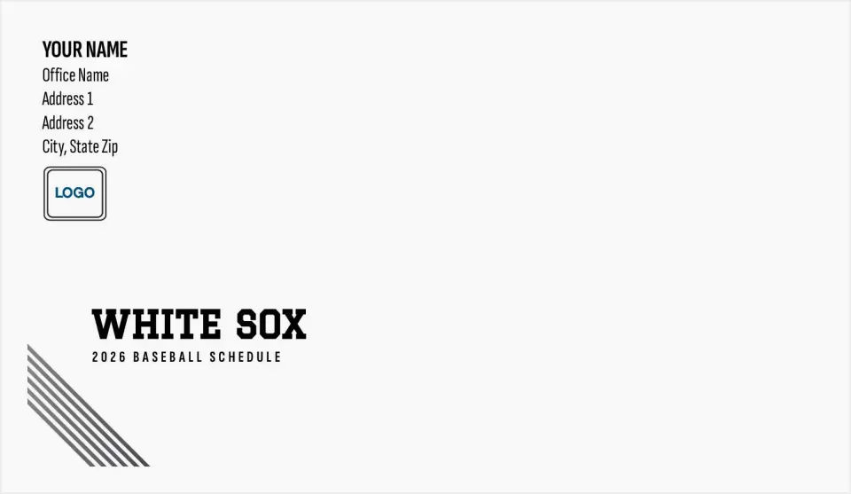 This is a 4.5 x 7.75 Envelope Mailer called White Sox printed in full color