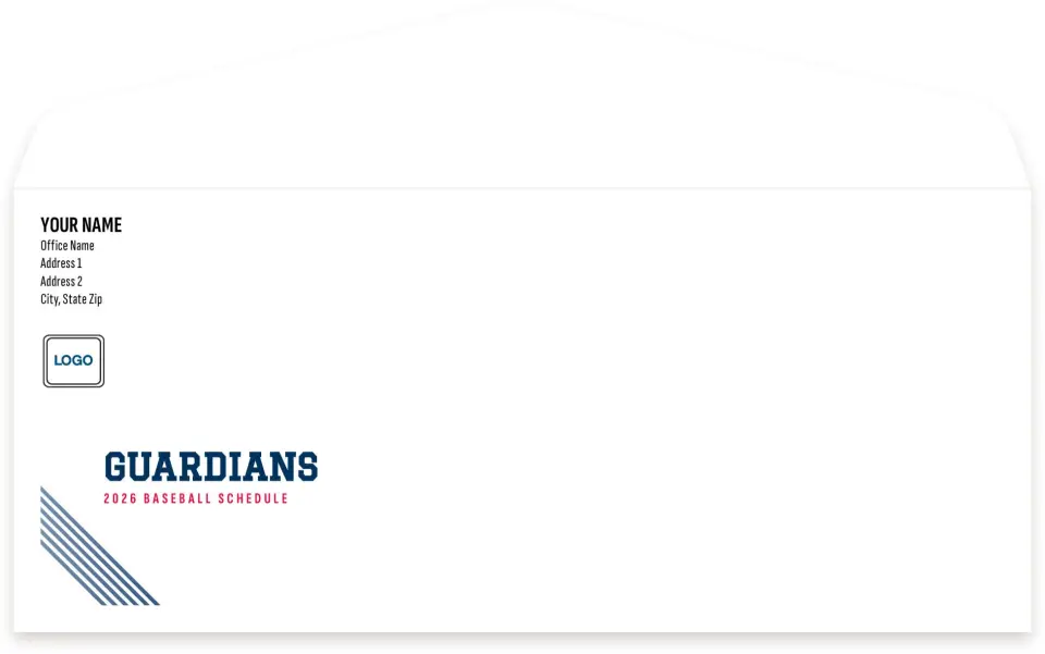This is a 4.125" x 9½" Baseball Envelope called Guardians printed in full color
