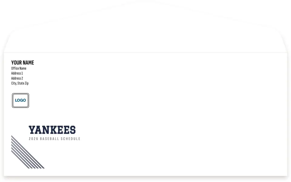 This is a 4.125" x 9½" Baseball Envelope called Yankees printed in full color