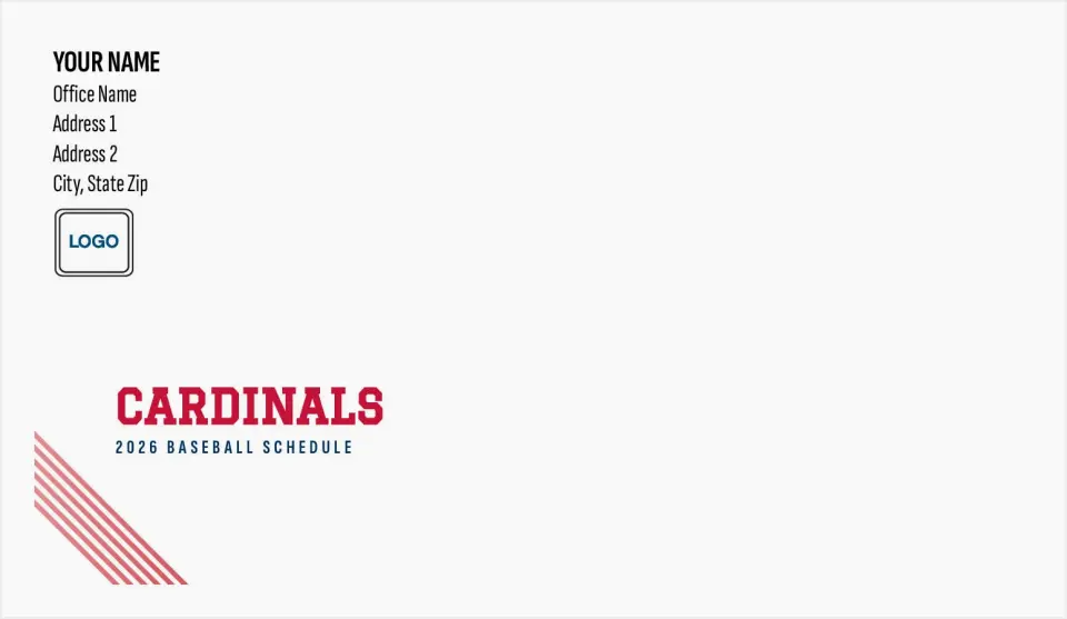 This is a 4.5 x 7.75 Envelope Mailer called Cardinals printed in full color