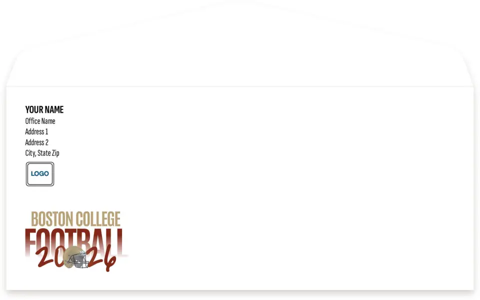 This is a 4.125 x 9.5 Envelope Mailer called Boston College Eagles printed in full color