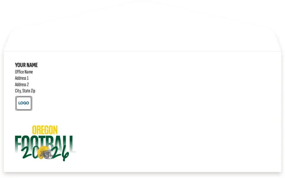 This is a 4.125 x 9.5 Envelope Mailer called Oregon Ducks printed in full color