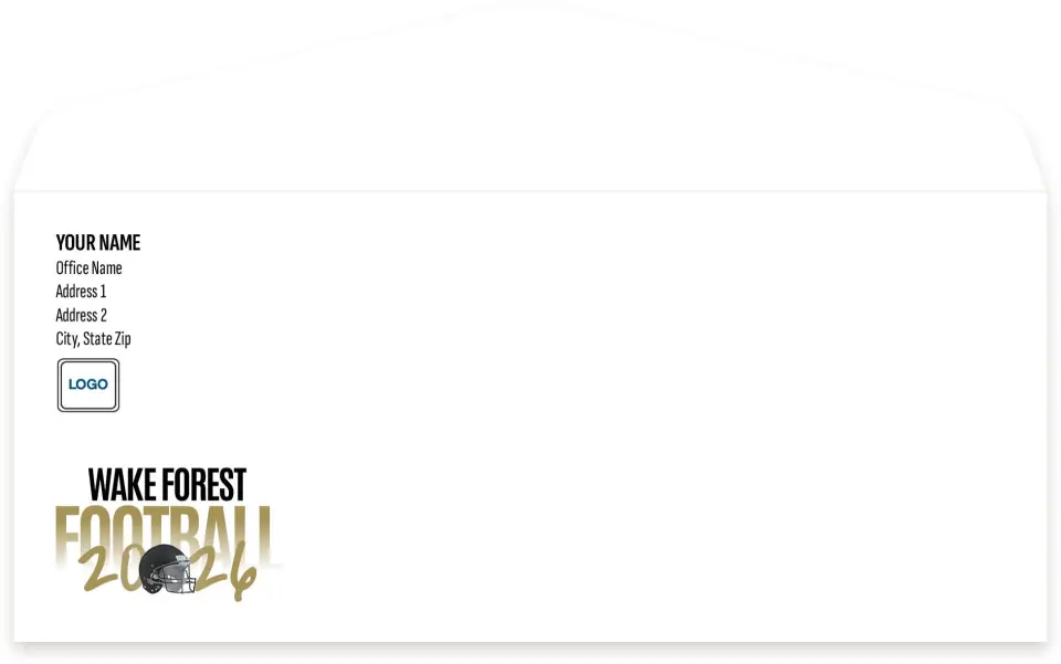 This is a 4.125" x 9½" Envelope Mailer called Wake Forest Demon Deacons printed in full color