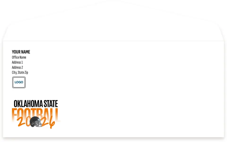 This is a 4.125 x 9.5 Envelope Mailer called Oklahoma State Cowboys printed in full color