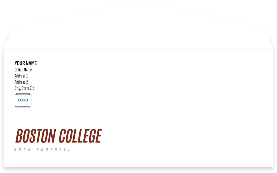 This is a 4.125 x 9.5 Envelope Mailer called Boston College Eagles printed in full color