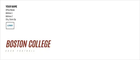 This is a 4.125 x 9.5 Envelope Mailer called Boston College Eagles printed in full color
