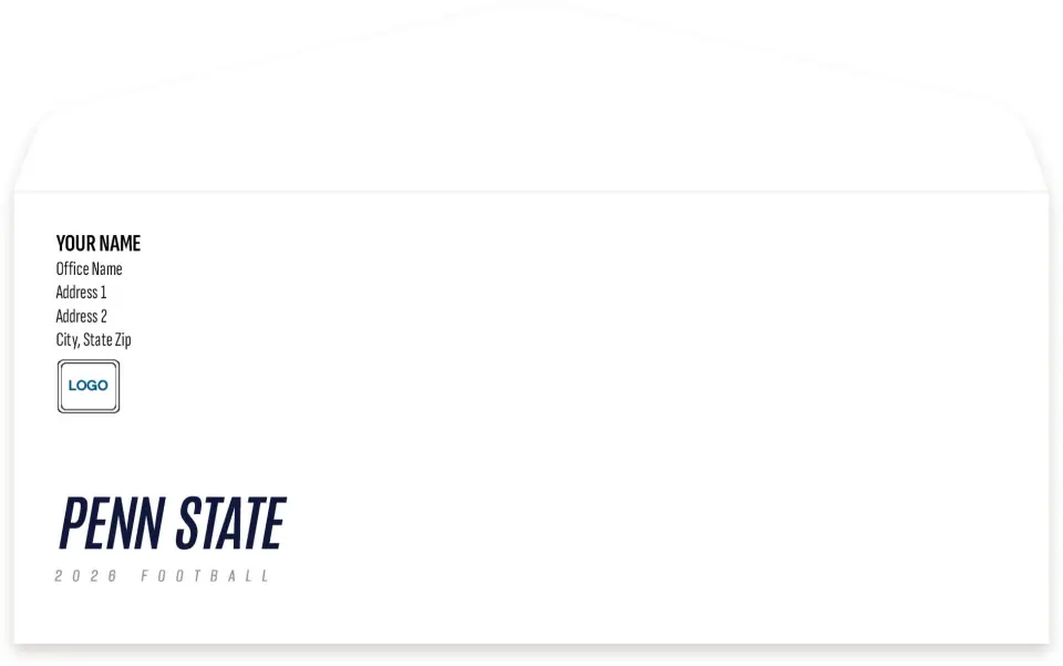 This is a 4.125 x 9.5 Envelope Mailer called Penn State Nittany Lions printed in full color