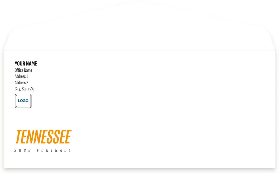This is a 4.125 x 9.5 Envelope Mailer called Tennessee Volunteers printed in full color