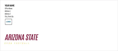 This is a 4.125 x 9.5 Envelope Mailer called Arizona State Sun Devils printed in full color