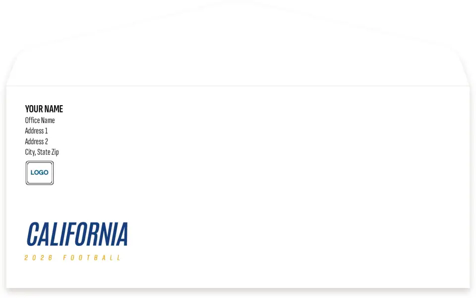 This is a 4.125 x 9.5 Envelope Mailer called California Golden Bears printed in full color