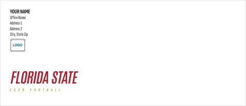 This is a 4.125 x 9.5 Envelope Mailer called Florida State Seminoles printed in full color