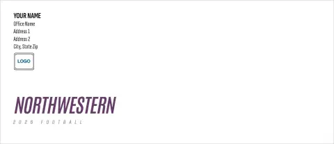 This is a 4.125 x 9.5 Envelope Mailer called Northwestern Wildcats printed in full color