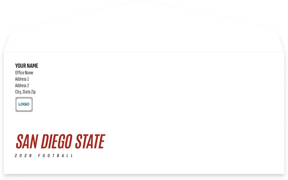 This is a 4.125 x 9.5 Envelope Mailer called San Diego State Aztecs printed in full color
