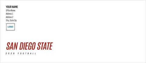 This is a 4.125 x 9.5 Envelope Mailer called San Diego State Aztecs printed in full color