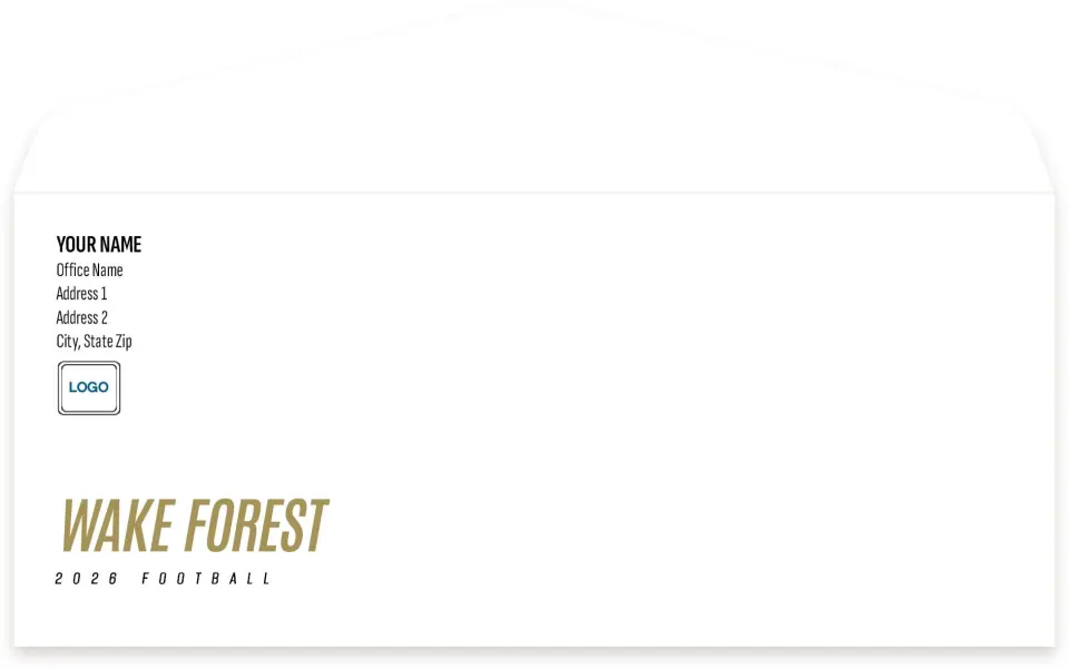 This is a 4.125 x 9.5 Envelope Mailer called Wake Forest Demon Deacons printed in full color