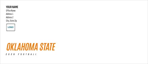 This is a 4.125 x 9.5 Envelope Mailer called Oklahoma State Cowboys printed in full color