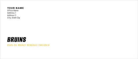 This is a 4.125 x 9.5 Envelope Mailer called Boston Bruins printed in full color