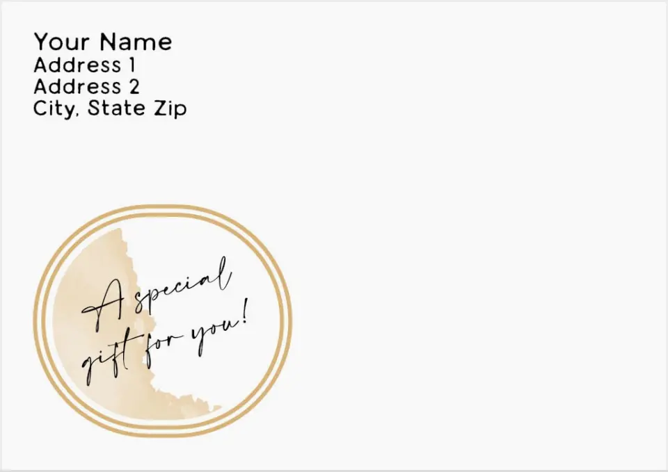 This is a 3.625 x 5.125 Return Address Printing & Design called Happy Holidays printed in full color