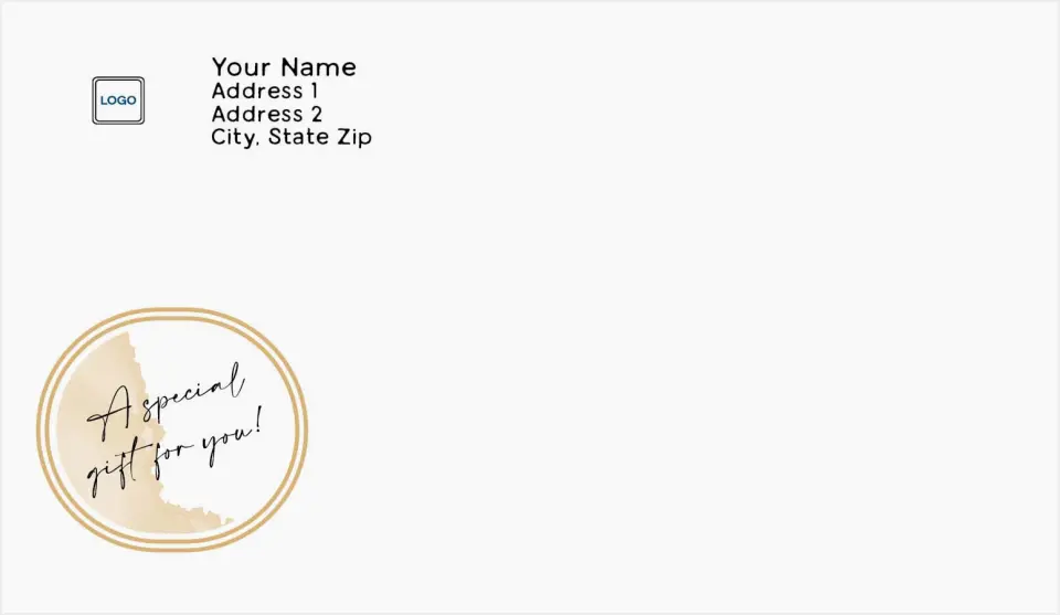 This is a 4.5 x 7.75 Return Address Printing & Design called Happy Holidays printed in full color