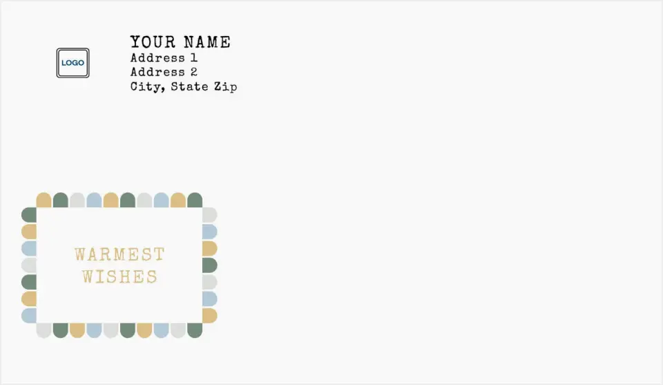 This is a 4.5 x 7.75 Return Address Printing & Design called Cookie Wishes printed in full color