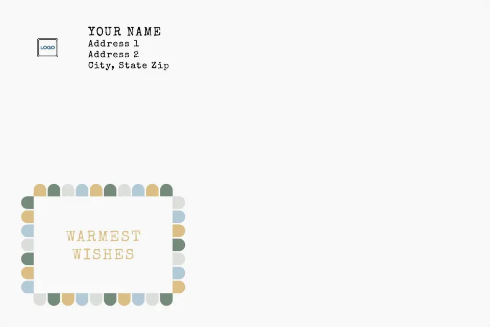 This is a 6 x 9 Return Address Printing & Design called Cookie Wishes printed in full color