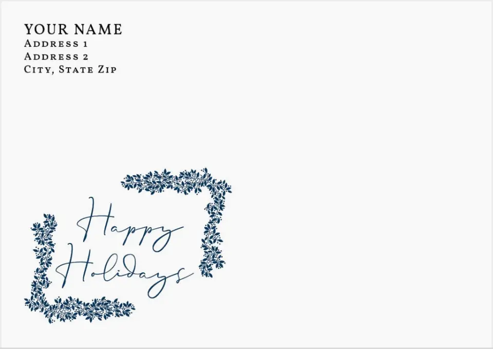 This is a 3.625 x 5.125 Return Address Printing & Design called Rustic Peace printed in full color