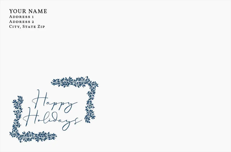 This is a 4.125 x 6.25 Return Address Printing & Design called Rustic Peace printed in full color