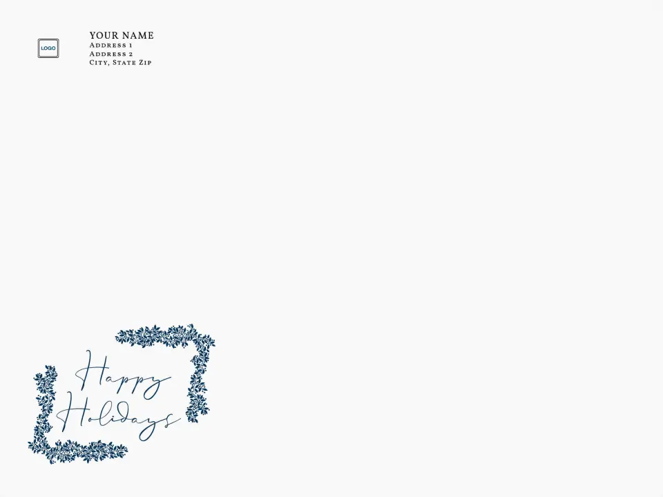 This is a 9 x 12 Return Address Printing & Design called Rustic Peace printed in full color